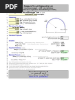 Hemispherical Head Design Tool: Pressure Vessel Engineering LTD