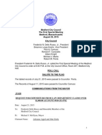 Medford City Council Special Meeting August 26, 2015