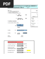 Calculation Minimum Required Thickness For Straight Pipe 8inch Leak May10