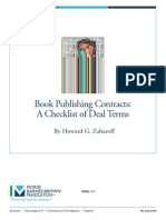 Book Publishing Contract Checklist