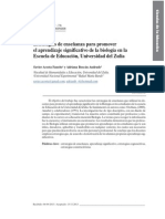 Estrategias de Enseñanza para Promover El Aprendizaje Significativo de La Biología en La Escuela de Educación, Universidad Del Zulia.