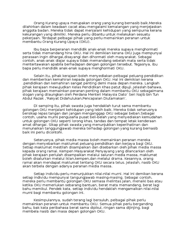 Langkah Langkah Untuk Membantu Orang Kurang Upaya Pdf