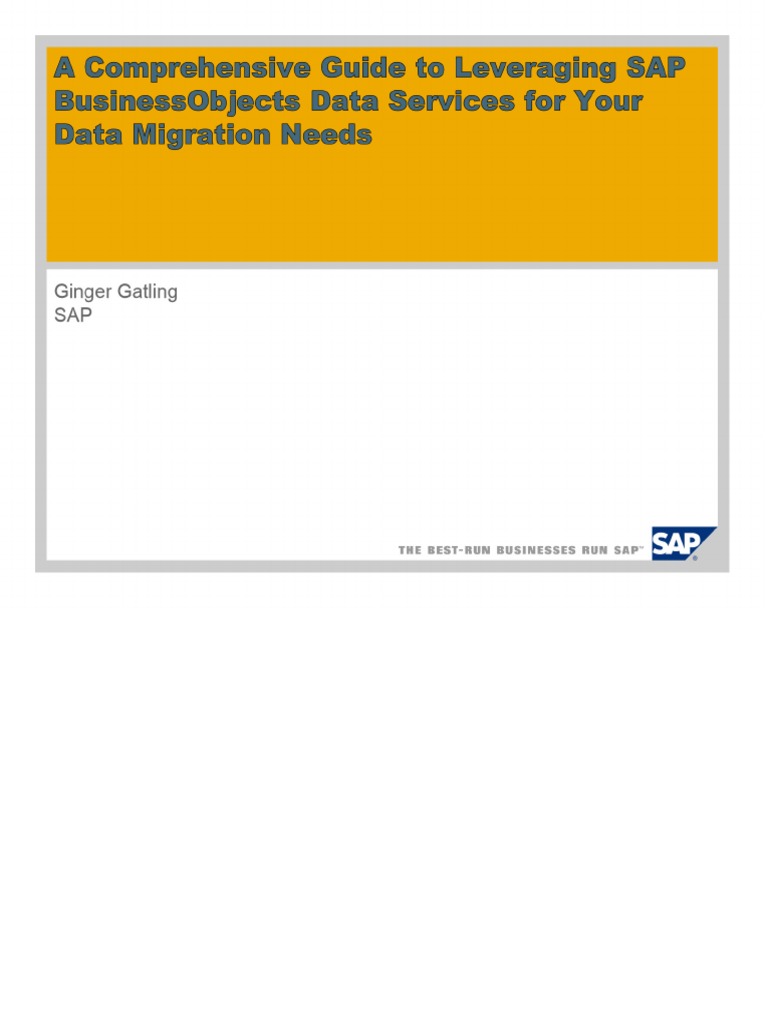 SAP BODS Data Migration | PDF | Emigrants