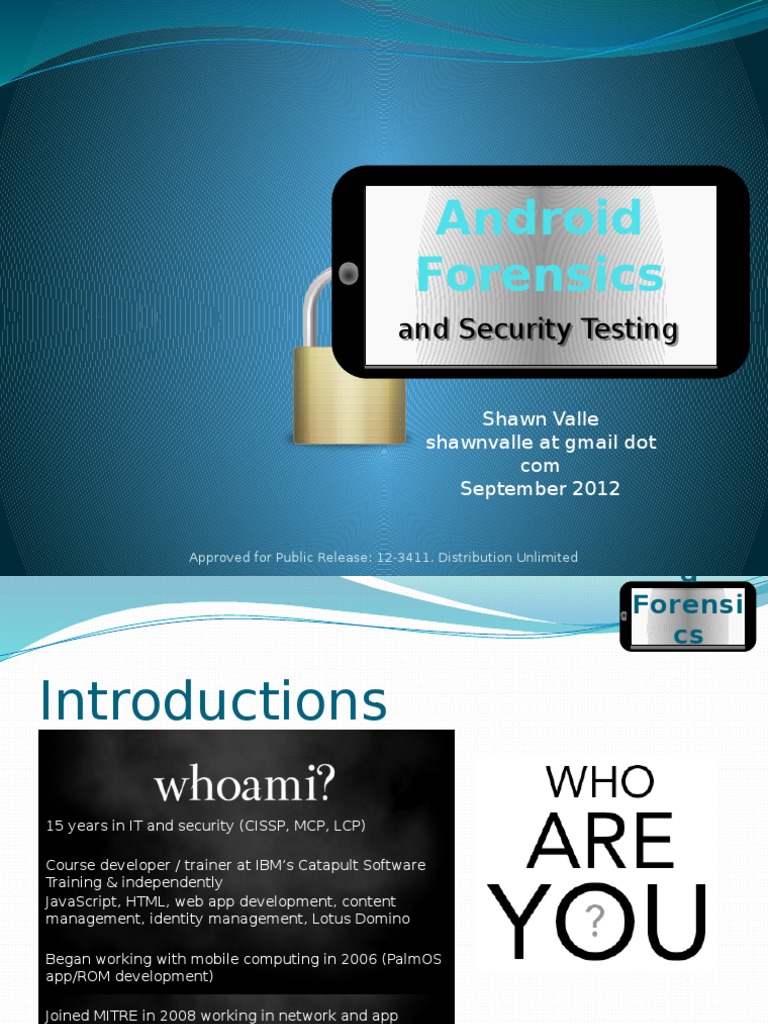 Android Forensics and Security Testing Course - PUBLIC - RELEASE | PDF ...