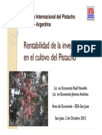 INTA- Rentabilidad de La Inversion en El Cultivo de Pistacho en San Juan - NOVELLO 2012 PISTACHO