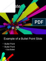 Example of A Bullet Point Slide