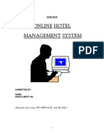 Synopsis of Hotel Management System
