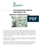 Manual Del SF de La Unidad de Oncologia Medica Oncomedic Ips