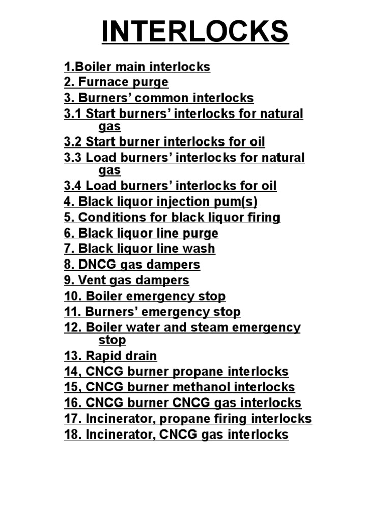 Interlocks PDF Boiler Furnace