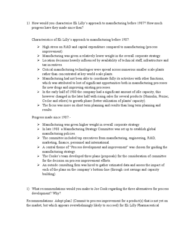 Eli Lilly & Co | PDF | Strategic Management | Business