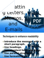Formatting Letters, Memos, and E-Mails