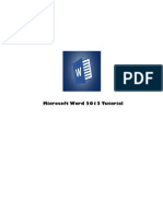 Word 13 PC Tutorial