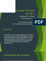 Key Success Factors For Industrial Engineers
