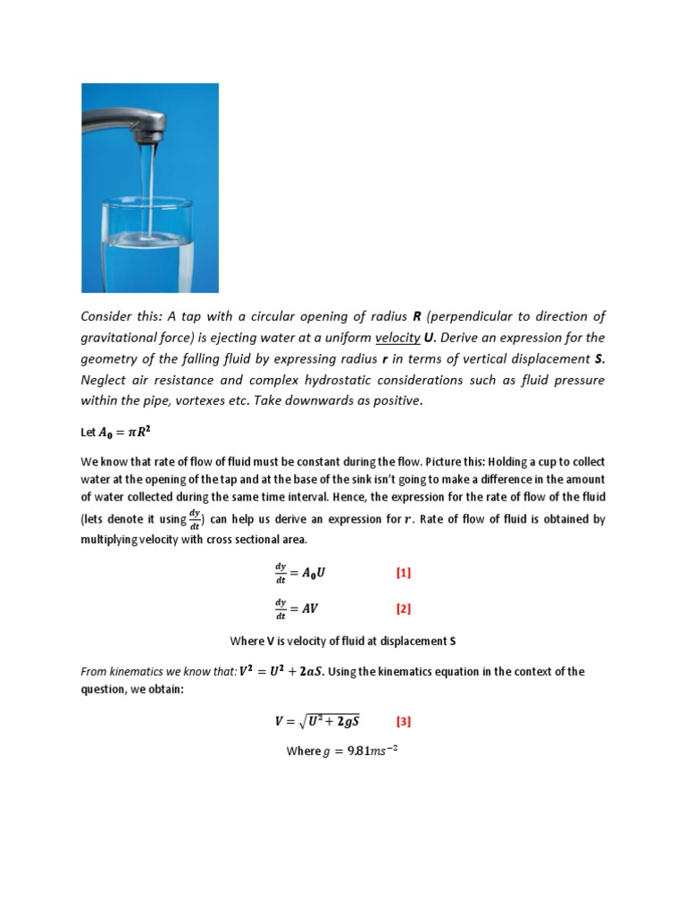 Fluid Flow Geometry Derivation | PDF | Art | Science & Mathematics