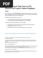 Logical Table Sources