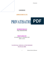 Assignment On Privatisation