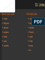 S.I. Units: Seven Basic Units Derived Units