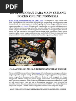 Download Data Bocoran Cara Main Curang Poker Online Indonesia by Garin Kosasih SN275583546 doc pdf