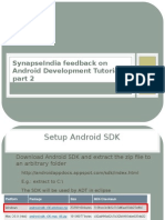 SynapseIndia Feedback on Android Development Tutorial Part 2