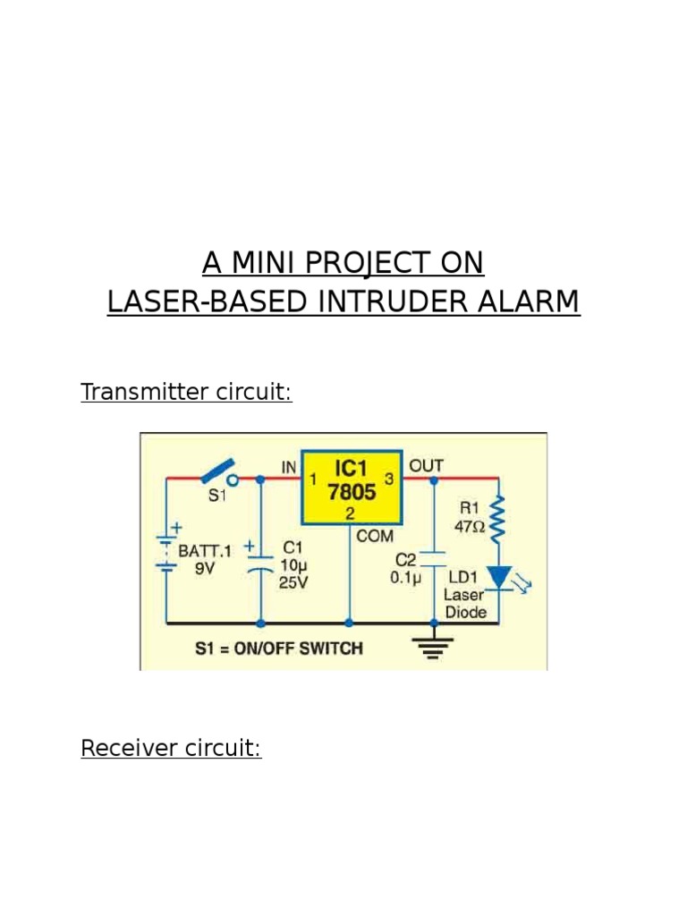Laser-Based Intruder Alarm Circuit | PDF | Science & Mathematics