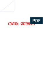 Control Statements - If ELSE Switch