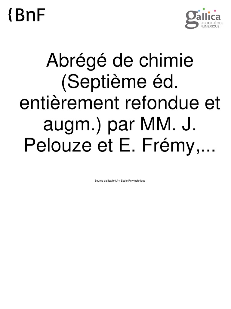 Abrege De Chimie Pdf Atomes Materiaux