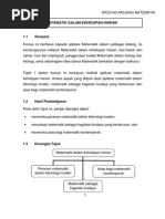 Topik 1 Matematik Dalam Kehidupan Harian