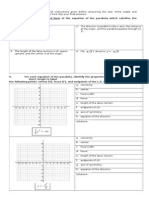 Parabola Origin WORKSHEET