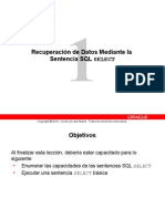 Recuperación de Datos Mediante La Sentencia SQL SELECT