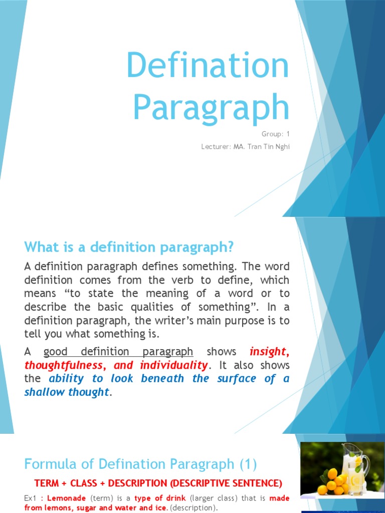 Understanding Definition Paragraphs | PDF | Adjective | Ellipsis