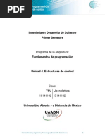 Unidad 4. Estructuras de Control