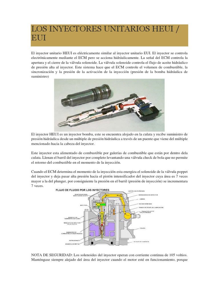 Funcionamiento de Inyectores HEUI/EUI | PDF | Máquinas | Tecnología ...