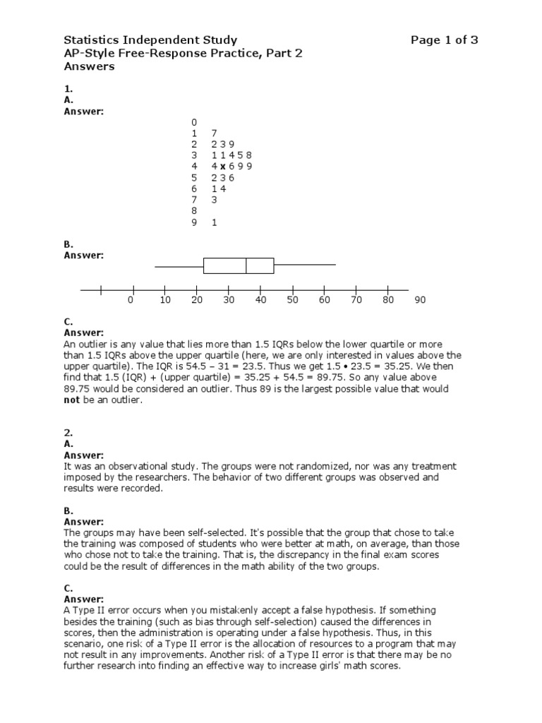 ap statistics 4 2 homework answers
