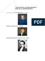 Precursores y Proceres de La Independencia