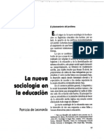 La nueva sociología en la educación