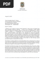 Carta de AGP a Casa Blanca