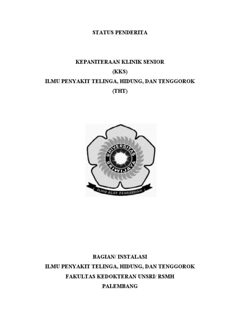 Status Penderita THT di KKS UNSRI | PDF