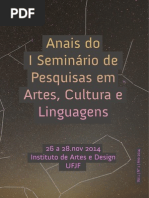 Anais Seminário de Pesquisas em Artes, Culturas e Linguagem 