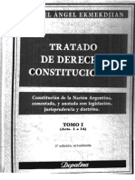 Tratado de Derecho Constitucional - Tomo I - Miguel Angel Ekmekdjian PDF
