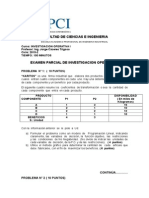 Examen Parcial de Investigacion Operativa 1 Upci 2015.2