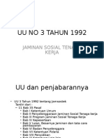 UU NO 3 TAHUN 1992-Jaminan Sosial