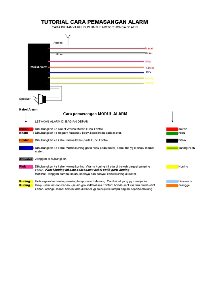 Seting Alarm Beat FI