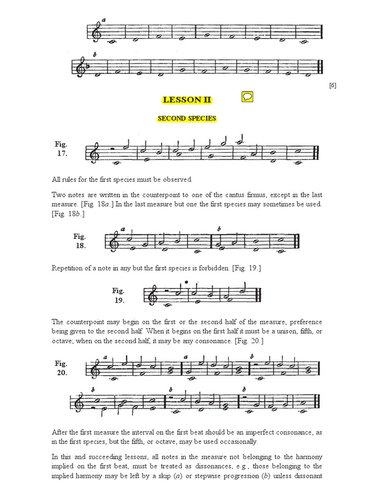 Second Species Harmony Lessons | PDF | Harmony | Chord (Music)