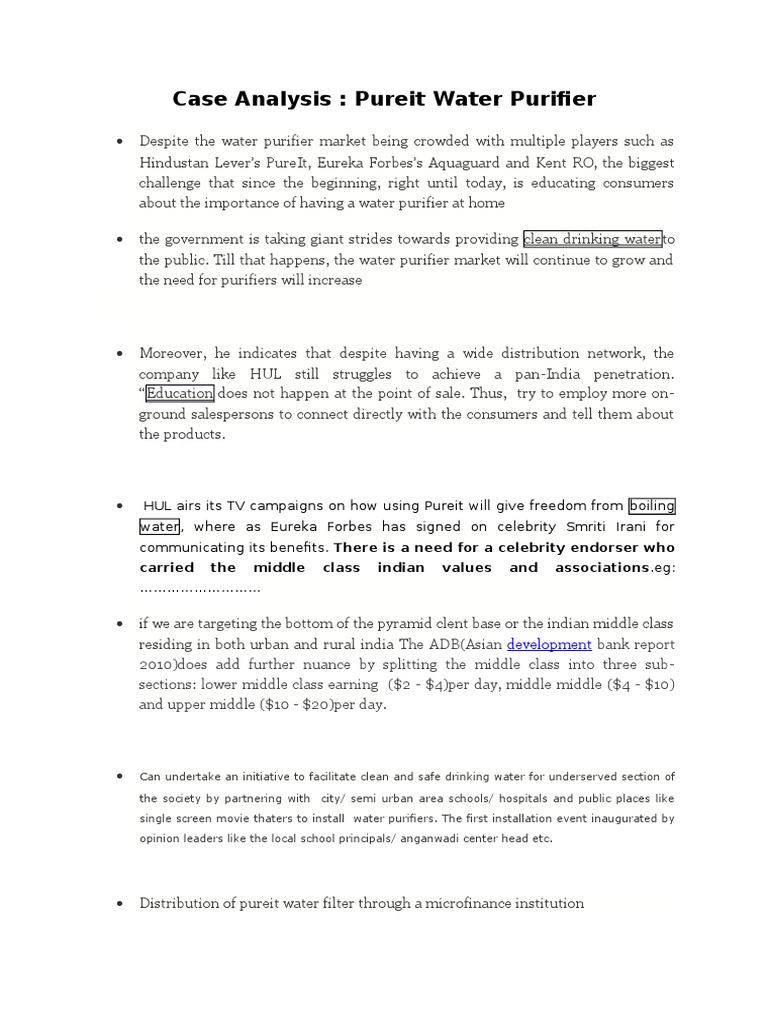 Pure It Document: Case Analysis | PDF | Microfinance | Communication