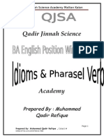 BA English, Qadir Idioms Notes
