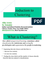 Introduction To Clustering: Alka Arora Sr. Scientist