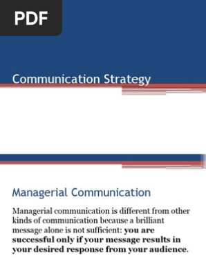 Communication Strategy