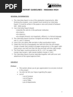 INTERNSHIP Report Guidelines