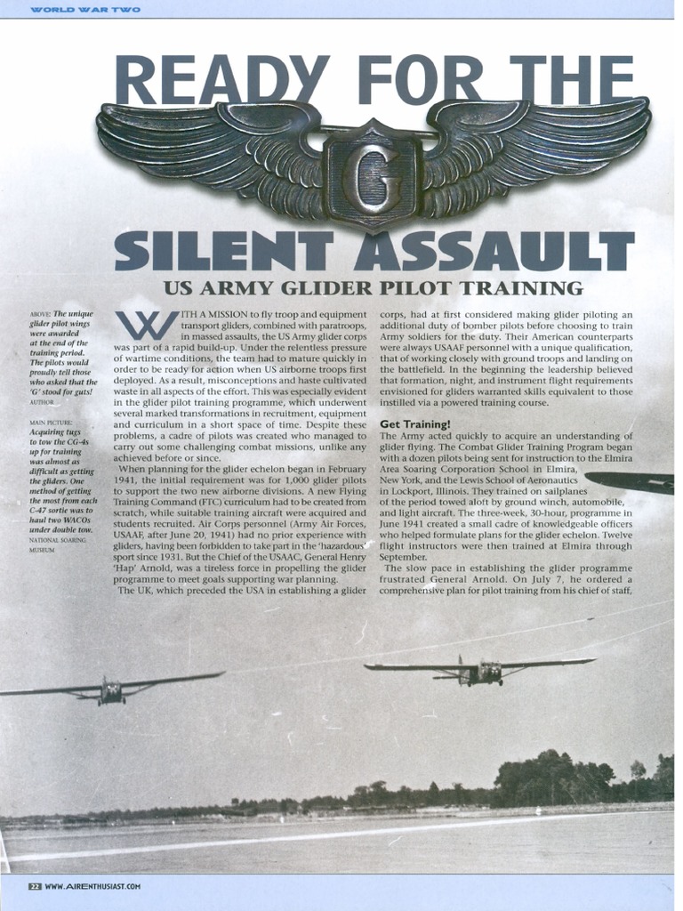 Us Army glider pilot training in WW2