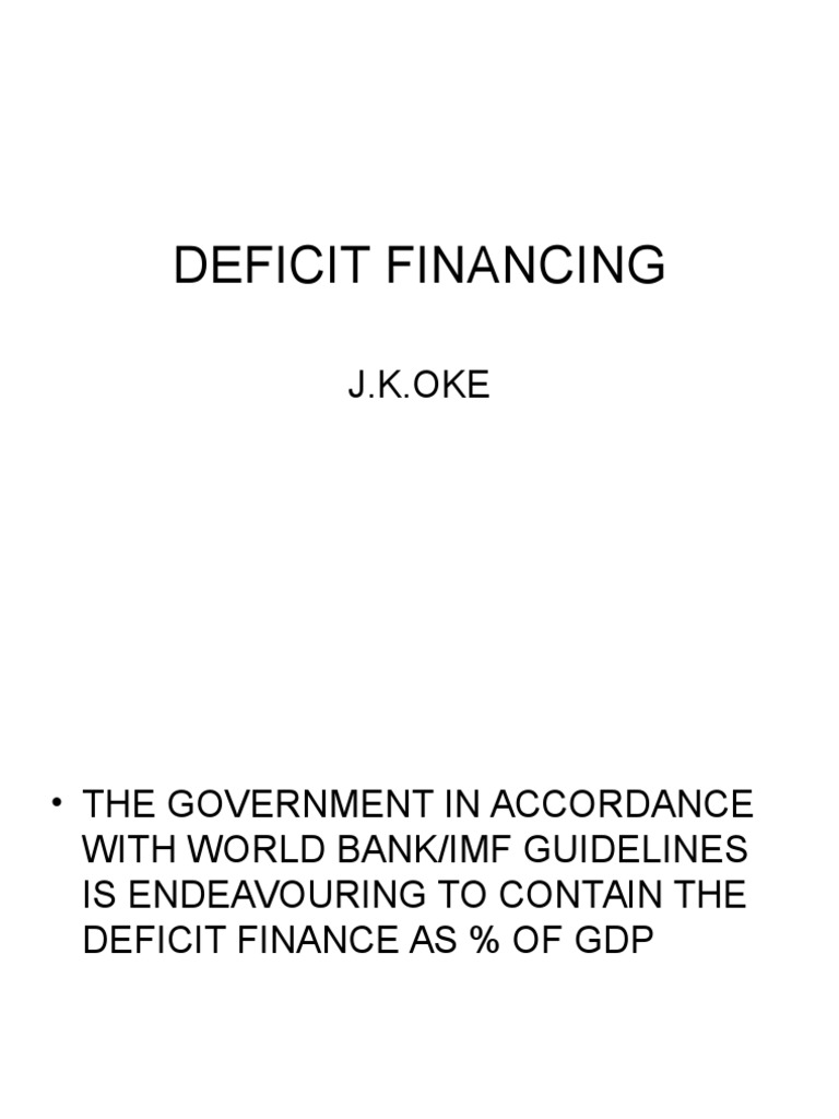 Deficit Financing and GDP Management | PDF